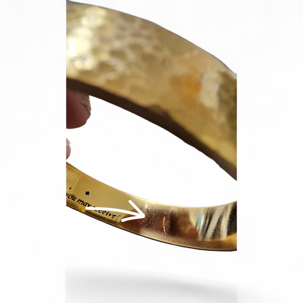 BRIGHTON Hammered Gold Plated Bangle Bracelet - Picture 6 of 6